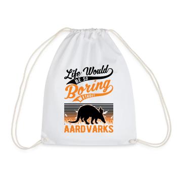 Aardvark Gift Aardvark - Drawstring Bag - white - Front