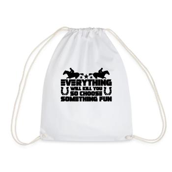 Tout vous tuera Cheval Cheval Racer - Sac de sport léger - blanc - Devant