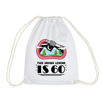 60ème anniversaire randonneur 60 ans randonnée en montagne - Sac de sport léger - blanc - Devant