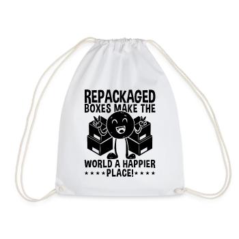 Repackaged Boxes Make The Recycling Reuse Recycler - Turnbeutel - Weiß - Vorne