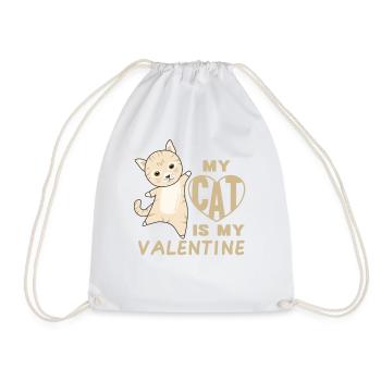 Mon chat est mon chat mignon de la Saint-Valentin pour la Saint-Valentin - Sac de sport léger - blanc - Devant