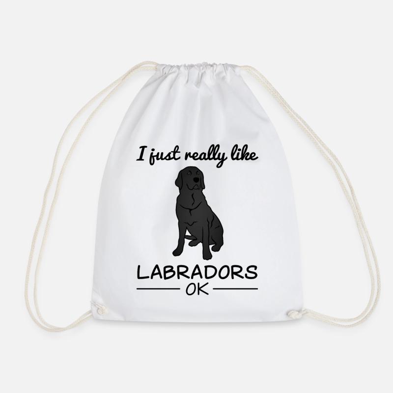 Labrador Hund Hundeliebhaber Spruch Geschenk - Turnbeutel - Weiß