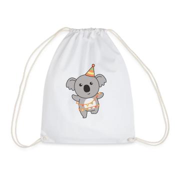 Koala pour l’anniversaire des enfants un anniversaire - Sac de sport léger - blanc - Devant