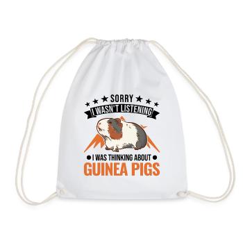 Guinea Pig Gift Guinea Pig - Drawstring Bag - white - Front