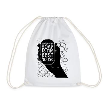 Handcrafted Soap Is The Essential Oils Soap Maker - Drawstring Bag - white - Front