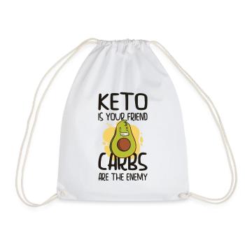 Keto Diet Nutritionist Avocado Fruit Dietitian - Drawstring Bag - white - Front