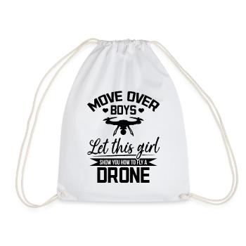 Drone Pilot Lady - Quadcopter Drone Pilot Girls - Sac de sport léger - blanc - Devant