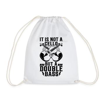 It Is Not A Cello But A Double Bass - Double Bass - Drawstring Bag - white - Front