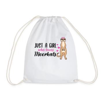 Meerkat Saying Gift Ladies Girl - Drawstring Bag - white - Front