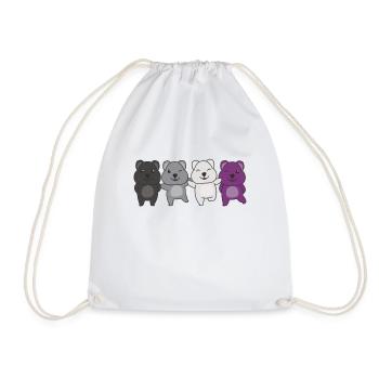 Asexual Flag Pride LGBTQ Quokka Aromantique - Sac de sport léger - blanc - Devant