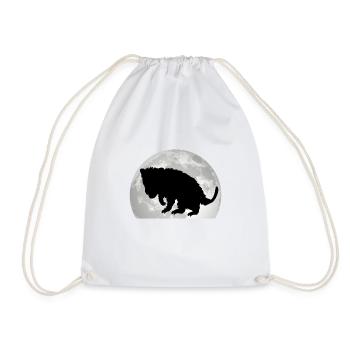 Opossum Moon Possum Marsupial - Drawstring Bag - white - Front