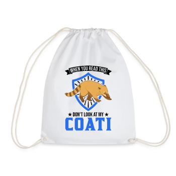 Coati Gift Proboscis Coati - Drawstring Bag - white - Front