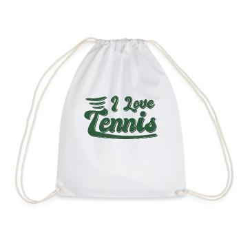 I love tennis - Drawstring Bag - white - Front
