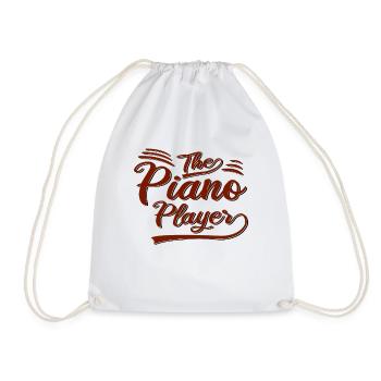 The Piano Player - Drawstring Bag - white - Front