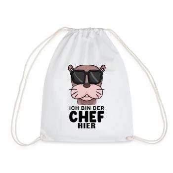 Cool Robbe Chef Spruch - Turnbeutel - Weiß - Vorne