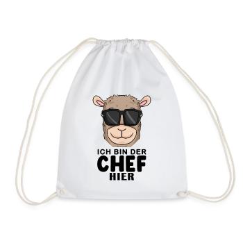 Cool Lama Chef Spruch - Turnbeutel - Weiß - Vorne