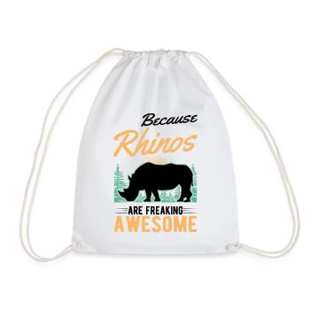 Rhinocéros Cadeau Rhino Rhinocéros - Sac de sport léger - blanc - Devant