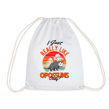 J’aime juste l’opossum marsupial d’Opossum - Sac de sport léger - blanc - Devant