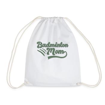 Badminton Mama Geschenk - Turnbeutel - Weiß - Vorne