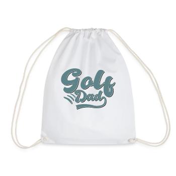 Golf Papa Geschenk - Turnbeutel - Weiß - Vorne