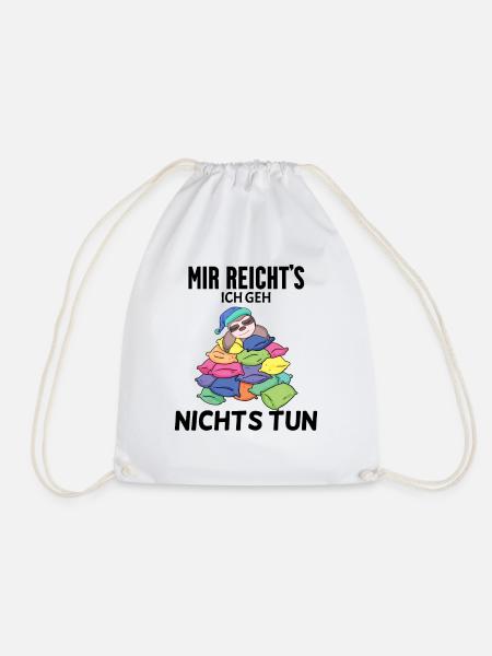 Lustiger Spruch - Nichts machen - Turnbeutel - Weiß
