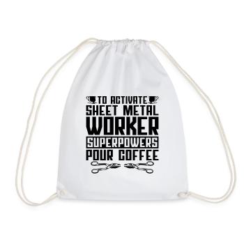 To Activate Sheet Fabricator Sheet Metal Workers - Drawstring Bag - white - Front