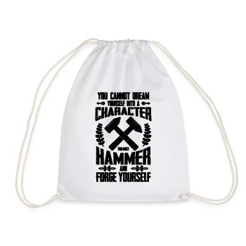 You Cannot Dream Forging Iron Worker Blacksmiths - Drawstring Bag - white - Front