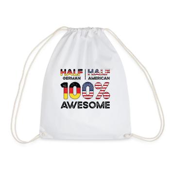 Born German Germany American USA Citizenship - Drawstring Bag - white - Front