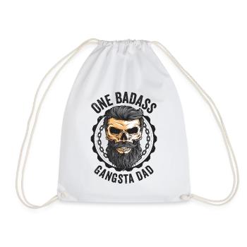 Badass Papa Gangsta Crâne Enfants Grand-père Enfants - Sac de sport léger - blanc - Devant