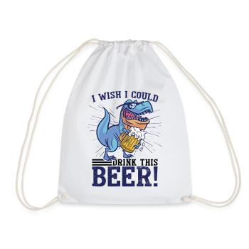 Ich wünschte, ich könnte Bier trinken - Turnbeutel - Weiß - Vorne