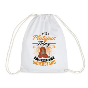 Platypus Gift Platypus - Drawstring Bag - white - Front
