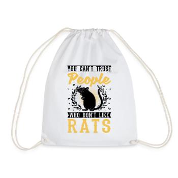 Rat Gift Rat domestique Rat Propriétaire - Sac de sport léger - blanc - Devant