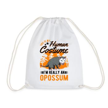 Opossum Costume Humain Opossum Halloween Marsupial - Sac de sport léger - blanc - Devant
