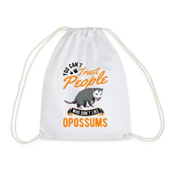 Opossum Geschenk Possum Beutelratte - Turnbeutel - Weiß - Vorne