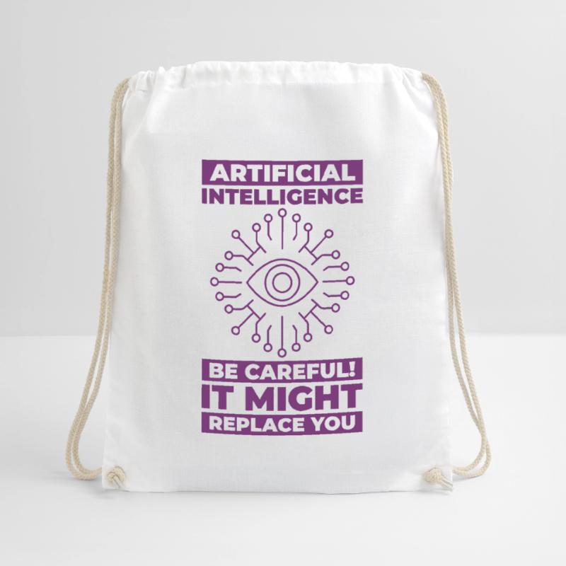 AI Machine Learning Computer Geek Technology Robot Drawstring Bag