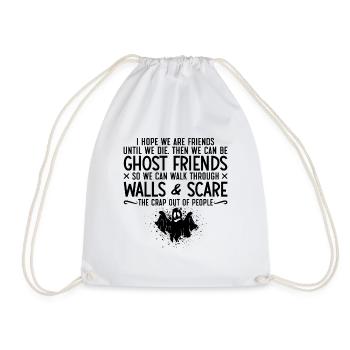 Paranormal Ghost Hunter Ghosts Gift Idea - Drawstring Bag - white - Front