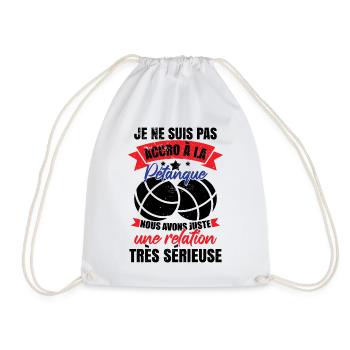 Bouliste Proverbe Pétanque - Sac de sport léger - blanc - Devant