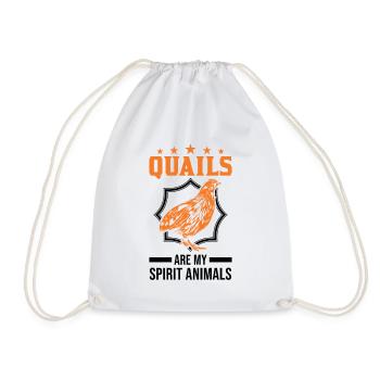 Quail Gift Quail Breeding Quail Breeder - Drawstring Bag - white - Front