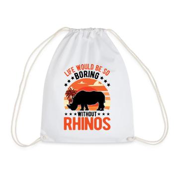 Rhinocéros Cadeau Rhino Rhinocéros - Sac de sport léger - blanc - Devant