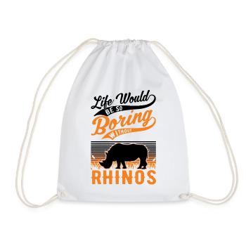 Rhinocéros Cadeau Rhino Rhinocéros - Sac de sport léger - blanc - Devant