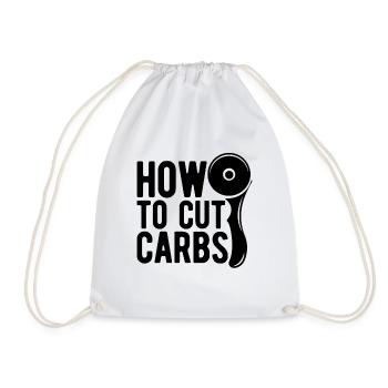 Comment couper un régime faible en glucides Zero Carbs Low Carb Lover - Sac de sport léger - blanc - Devant