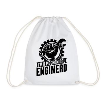 I'm A Mechanical Enginerd Engineering Engineer - Drawstring Bag - white - Front