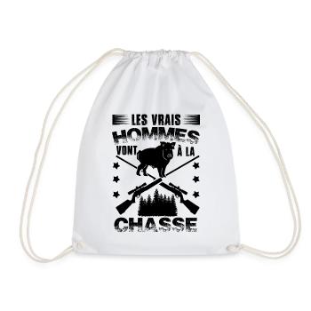 Chasseur Sanglier Chasse Forêt - Sac de sport léger - blanc - Devant