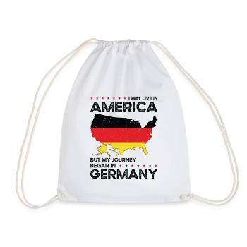 Geboren Deutsch Deutschland Amerikanisch USA - Turnbeutel - Weiß - Vorne