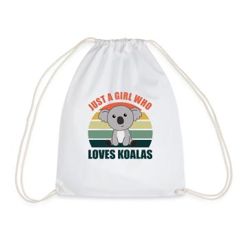 Seulement une fille qui aime les koalas - koala mignon - Sac de sport léger - blanc - Devant