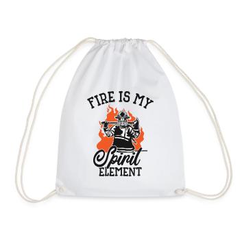Fire Fireman Firefighter Firewomen - Drawstring Bag - white - Front