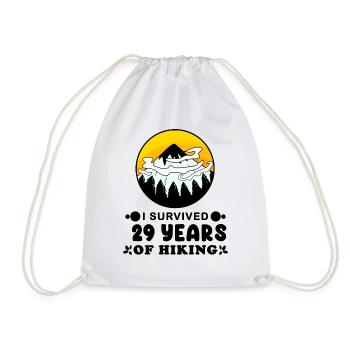 29. Geburtstag Wanderer 29 Jahre alt Gipfel Berge - Turnbeutel - Weiß - Vorne