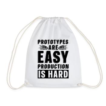 Prototypes Are Easy Programmer Engineer Robotics - Turnbeutel - Weiß - Vorne