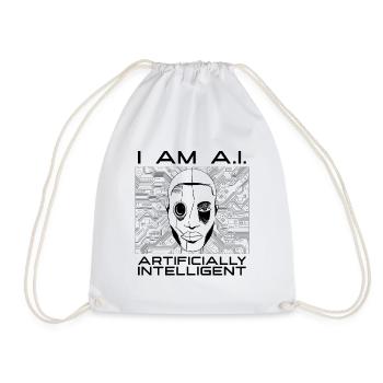 I Am A.I Artificial Technology Programmer Robotics - Turnbeutel - Weiß - Vorne