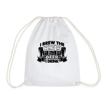 Je brasse la bière I brasse la bière artisanale brasseur de bière - Sac de sport léger - blanc - Devant